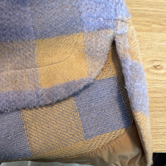 New Sunday Up Lavender Purple and Cream Fuzzy Button Up Shacket Size Large - Picture 7 of 8